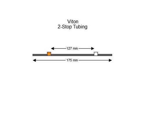 116-0651-06/F | 0.64 mm (Orange/White) Flared Viton 2-Stop Tubing, 12/pk