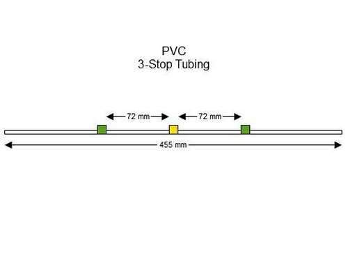 SC0052 | 0.44 mm (Green/Yellow) Standard PVC 3-Stop Tubing, 12/pk
