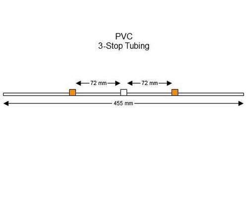 SC0055 | 0.64 mm (Orange/White) Standard PVC 3-Stop Tubing, 12/pk
