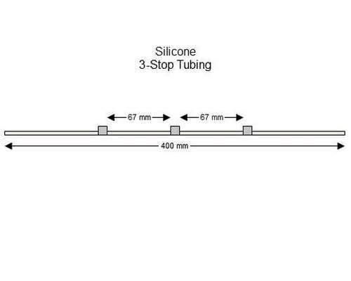 SC0111/F | 1.30 mm (Grey/Grey) Flared Silicone 3-Stop Tubing, 6/pk