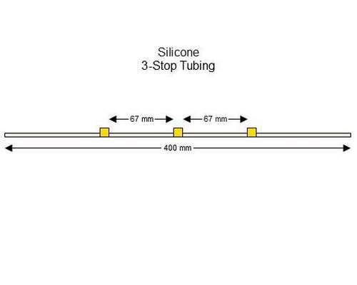 SC0112/F | 1.42 mm (Yellow/Yellow) Flared Silicone 3-Stop Tubing, 6/pk