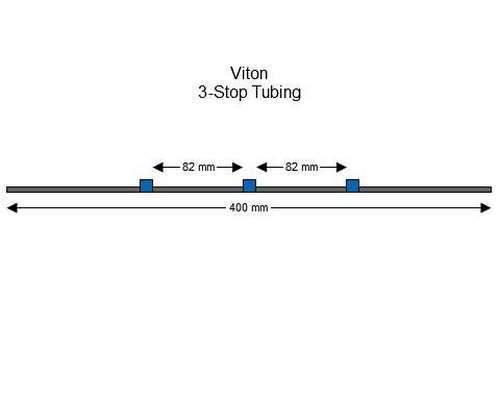 SC0264/F | 1.65 mm (Blue/Blue) Flared Viton 3-Stop Tubing, 12/pk