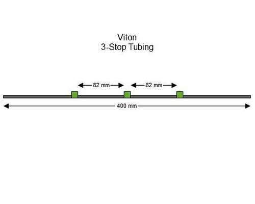 SC0265 | 1.85 mm (Green/Green) Standard Viton 3-Stop Tubing, 12/pk