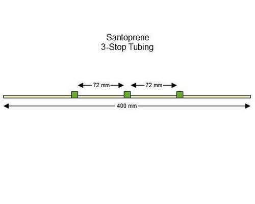 SC0315 | 1.85 mm (Green/Green) Standard Santoprene 3-Stop Tubing, 12/pk