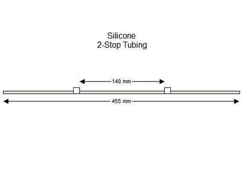 116-0497-10/F | 1.02 mm (White/White) Flared Silicone 2-Stop Tubing, 6/pk