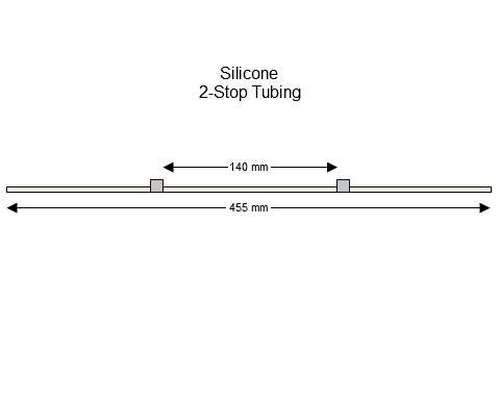 116-0497-12/F | 1.30 mm (Grey/Grey) Flared Silicone 2-Stop Tubing, 6/pk
