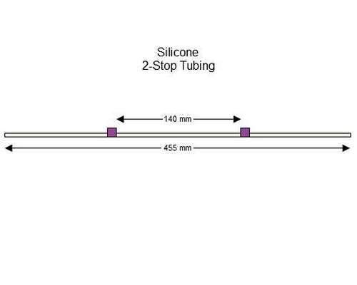 116-0497-17/F | 2.06 mm (Purple/Purple) Flared Silicone 2-Stop Tubing, 6/pk