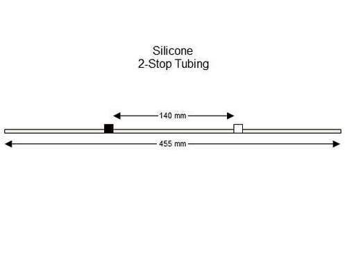 116-0497-21 | 3.18 mm (Black/White) Standard Silicone 2-Stop Tubing, 6/pk