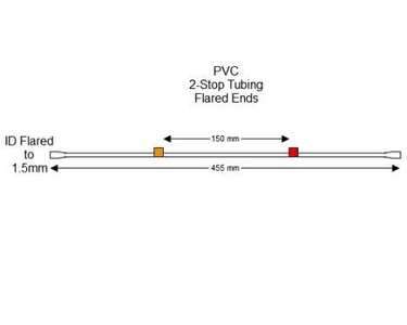 116-0549-02/F | 0.19 mm (Orange/Red) Flared PVC 2-Stop Tubing, 12/pk