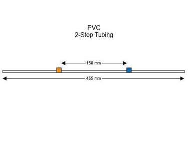 116-0549-03 | 0.25 mm (Orange/Blue) Standard PVC 2-Stop Tubing, 12/pk