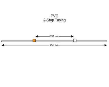 116-0549-06 | 0.64 mm (Orange/White) Standard PVC 2-Stop Tubing, 12/pk