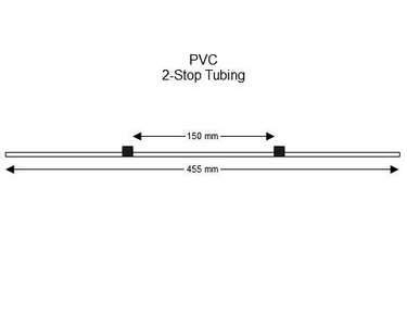 116-0549-07 | 0.76 mm (Black/Black) Standard PVC 2-Stop Tubing, 12/pk