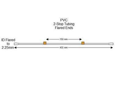 116-0549-08/F | 0.89 mm (Orange/Orange) Flared PVC 2-Stop Tubing, 12/pk