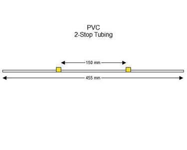 116-0549-12 | 1.42 mm (Yellow/Yellow) Standard PVC 2-Stop Tubing, 12/pk