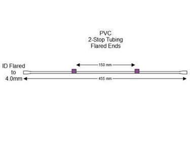 116-0549-15/F | 2.06 mm (Purple/Purple) Flared PVC 2-Stop Tubing, 12/pk