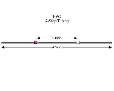 116-0549-18 | 2.79 mm (Purple/White) Standard PVC 2-Stop Tubing, 12/pk