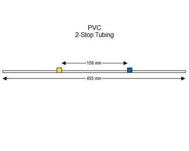 116-0549-19 | 1.52 mm (Yellow/Blue) Standard PVC 2-Stop Tubing, 12/pk