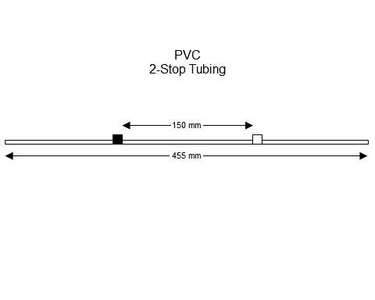 116-0549-21 | 3.18 mm (Black/White) Standard PVC 2-Stop Tubing, 12/pk