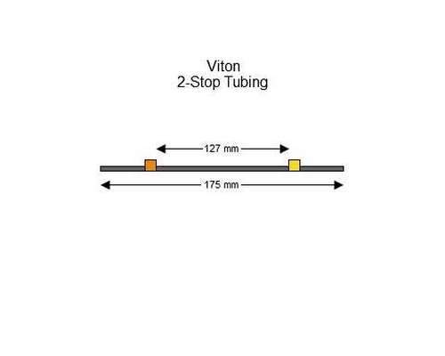116-0651-05/F | 0.51 mm (Orange/Yellow) Flared Viton 2-Stop Tubing, 12/pk