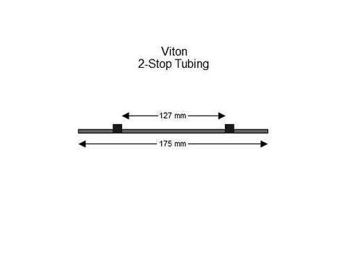 116-0651-07/F | 0.76 mm (Black/Black) Flared Viton 2-Stop Tubing, 12/pk