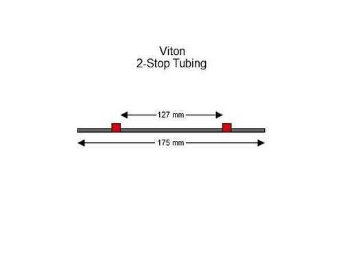 116-0651-10/F | 1.14 mm (Red/Red) Flared Viton 2-Stop Tubing, 12/pk