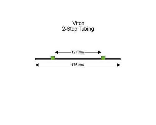 116-0651-14/F | 1.85 mm (Green/Green) Flared Viton 2-Stop Tubing, 12/pk