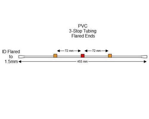 SC0049/F | 0.19 mm (Orange/Red) Flared PVC 3-Stop Tubing, 12/pk