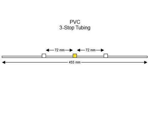 SC0054 | 0.57mm (White/Yellow) Standard PVC 3-Stop Tubing, 12/pk