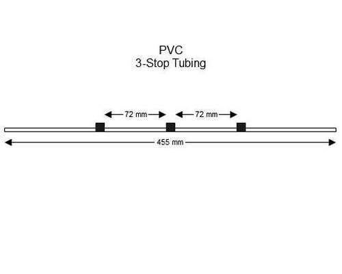 SC0056 | 0.76 mm (Black/Black) Standard PVC 3-Stop Tubing, 12/pk