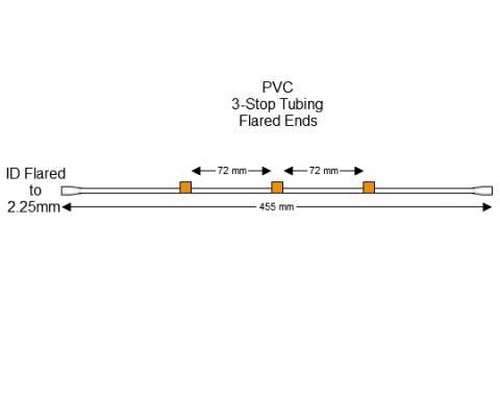SC0057/F | 0.89 mm (Orange/Orange) Flared PVC 3-Stop Tubing, 12/pk
