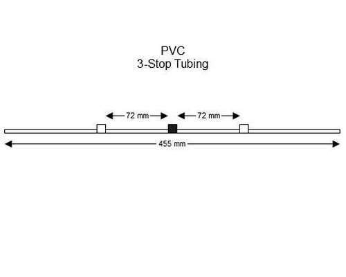 SC0058 | 0.95 mm (White/Black) Standard PVC 3-Stop Tubing, 12/pk