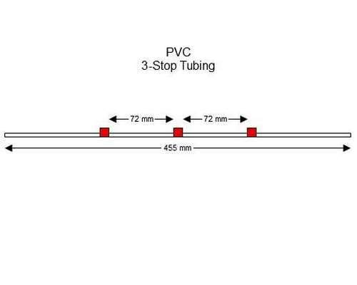 SC0061 | 1.14 mm (Red/Red) Standard PVC 3-Stop Tubing, 12/pk