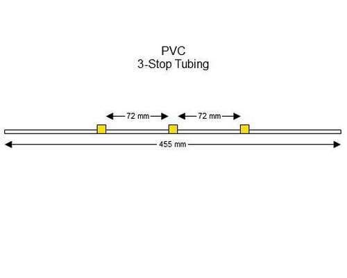 SC0064 | 1.42 mm (Yellow/Yellow) Standard PVC 3-Stop Tubing, 12/pk