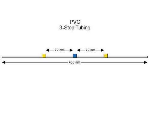 SC0065 | 1.52 mm (Yellow/Blue) Standard PVC 3-Stop Tubing, 12/pk