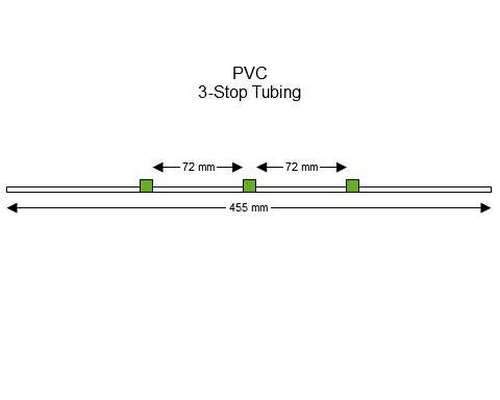 SC0068 | 1.85 mm (Green/Green) Standard PVC 3-Stop Tubing, 12/pk