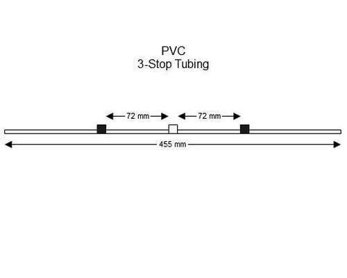 SC0073 | 3.18 mm (Black/White) Standard PVC 3-Stop Tubing, 12/pk