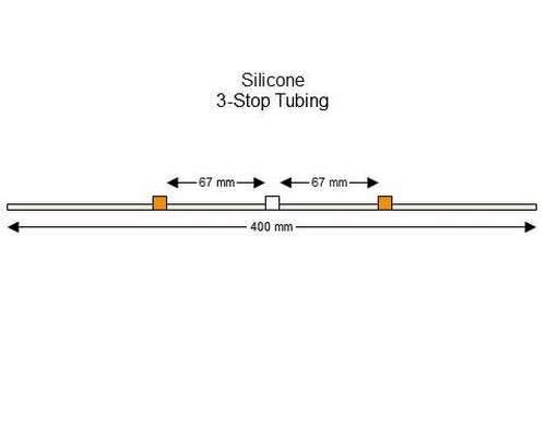 SC0106 | 0.64 mm (Orange/White) Standard Silicone 3-Stop Tubing, 6/pk