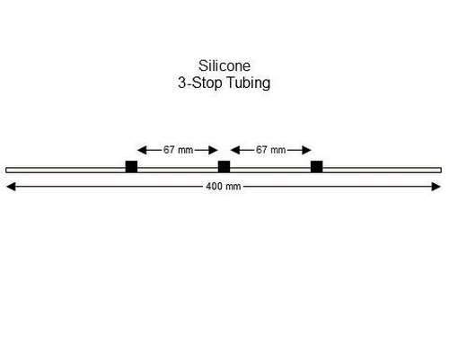 SC0107 | 0.76 mm (Black/Black) Standard Silicone 3-Stop Tubing, 6/pk