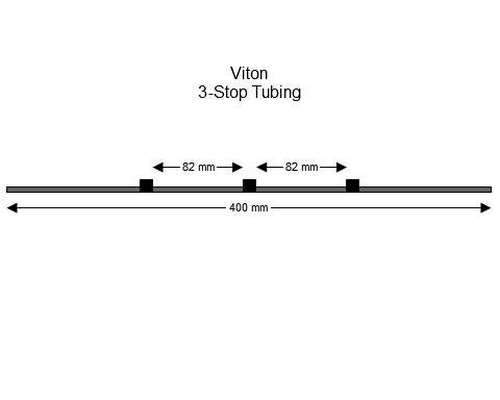 SC0257/F | 0.76 mm (Black/Black) Flared Viton 3-Stop Tubing, 12/pk