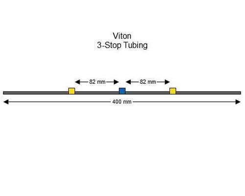 SC0263/F | 1.52 mm (Yellow/Blue) Flared Viton 3-Stop Tubing, 12/pk