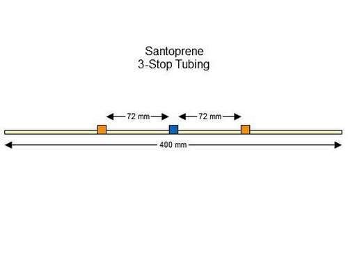 SC0303/F | 0.25 mm (Orange/Blue) Flared Santoprene 3-Stop Tubing, 12/pk