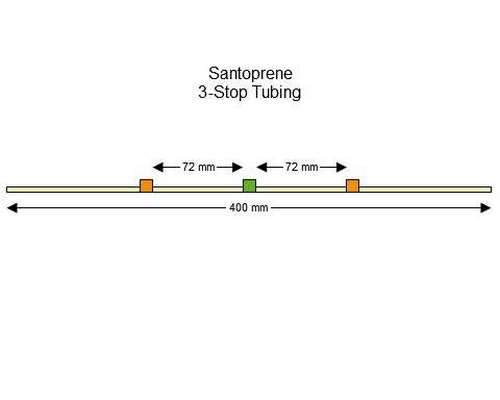 SC0304 | 0.38 mm (Orange/Green) Standard Santoprene 3-Stop Tubing, 12/pk