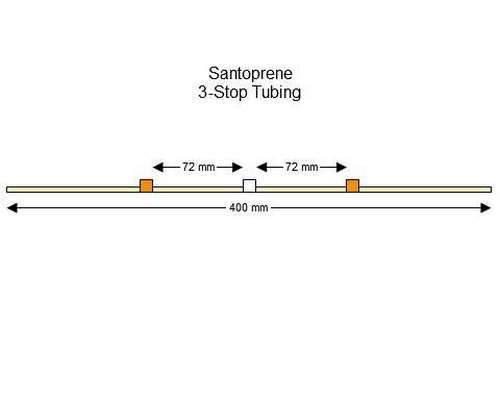SC0306/F | 0.64 mm (Orange/White) Flared Santoprene 3-Stop Tubing, 12/pk