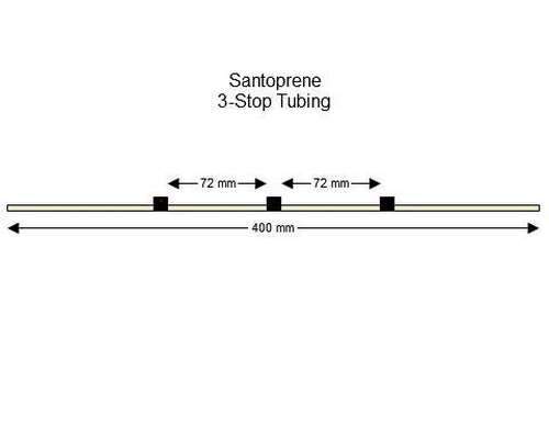 SC0307 | 0.76 mm (Black/Black) Standard Santoprene 3-Stop Tubing, 12/pk