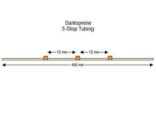 SC0308/F | 0.89 mm (Orange/Orange) Flared Santoprene 3-Stop Tubing, 12/pk