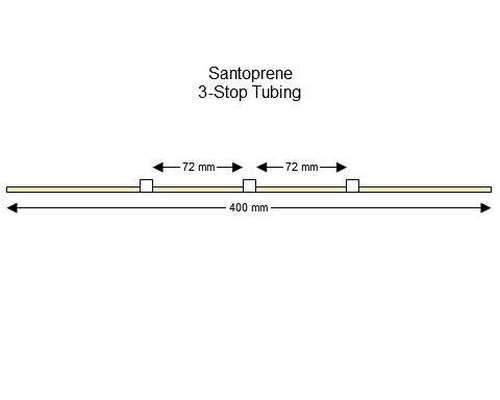 SC0309/F | 1.02 mm (White/White) Flared Santoprene 3-Stop Tubing, 12/pk