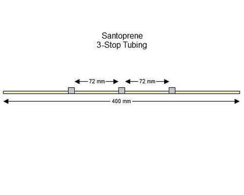 SC0311/F | 1.30 mm (Grey/Grey) Flared Santoprene 3-Stop Tubing, 12/pk