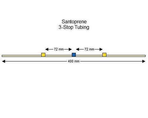 SC0313 | 1.52 mm (Yellow/Blue) Standard Santoprene 3-Stop Tubing, 12/pk