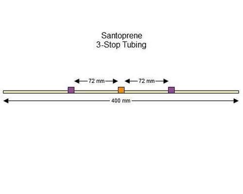 SC0318/F | 2.54 mm (Purple/Orange) Flared Santoprene 3-Stop Tubing, 12/pk