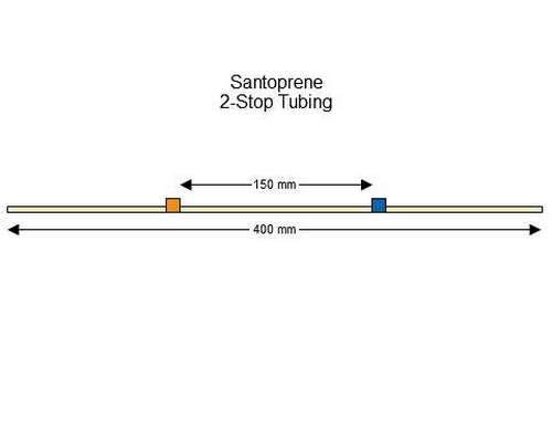 SC0320/F | 0.25 mm (Orange/Blue) Flared Santoprene 2-Stop Tubing, 12/pk